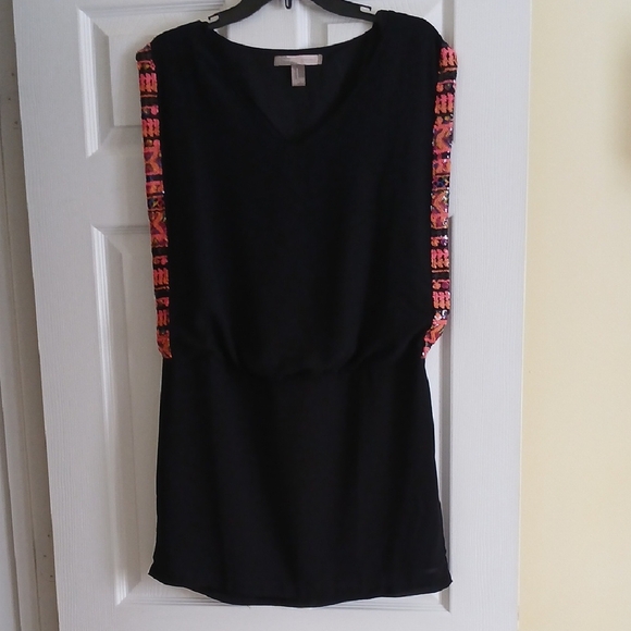 Forever 21 Black and Sequin Mini Dress - Picture 1 of 7